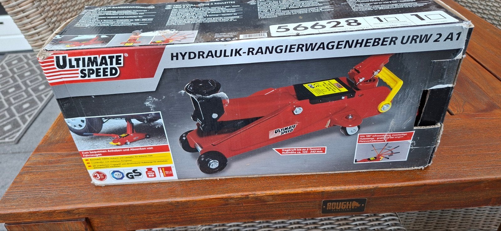 Hydraulische krik 2 ton, Ophalen, Zo goed als nieuw, Hydraulisch, Garagekrik