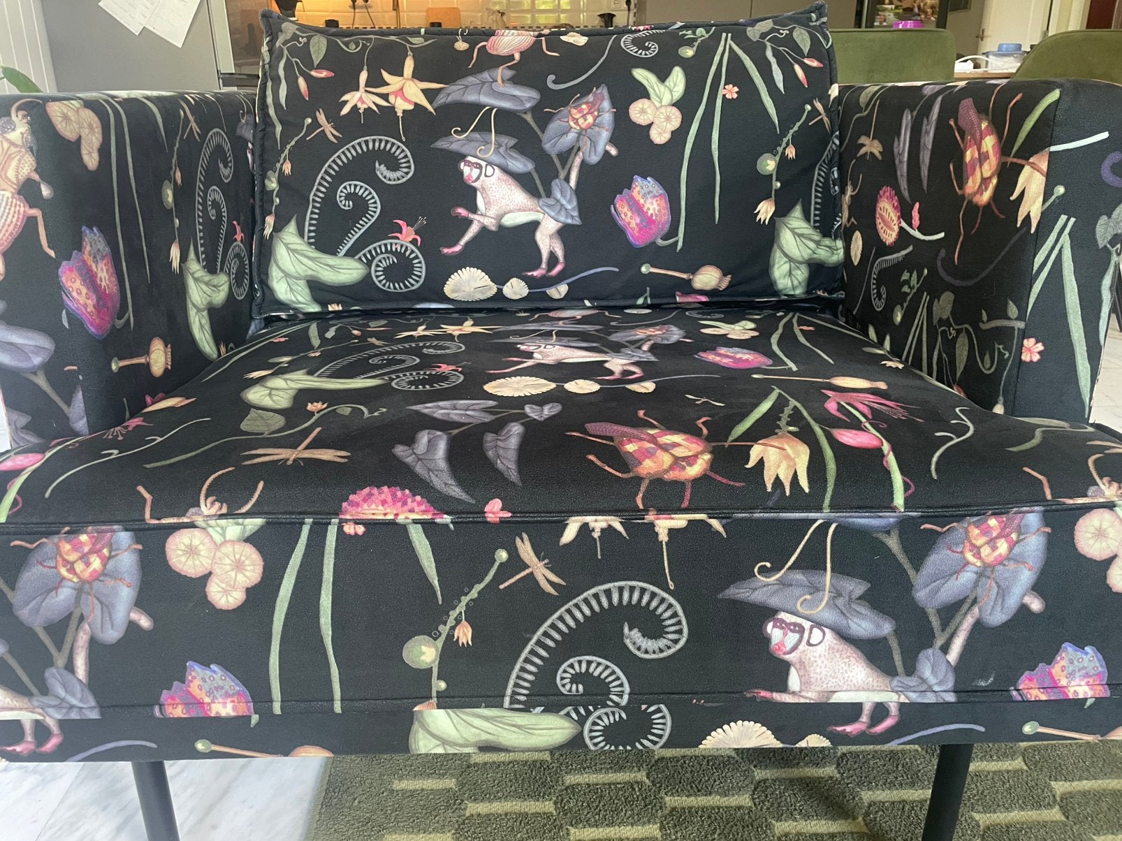 Sissy Boy Loveseat fauteuil luxe stoel velvet, Huis en Inrichting, Ophalen, Zo goed als nieuw, 75 tot 100 cm, Stof