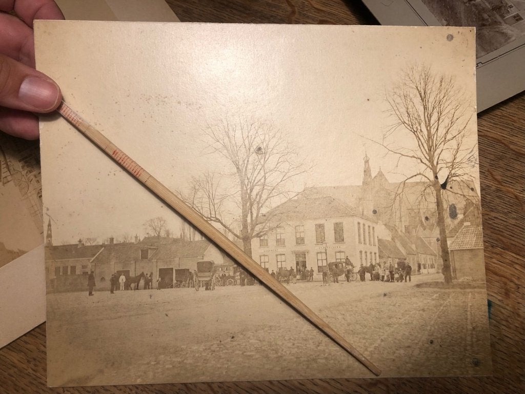 Foto groot formaat  Alkmaar - circa 1870, Verzenden, Voor 1920, Noord-Holland