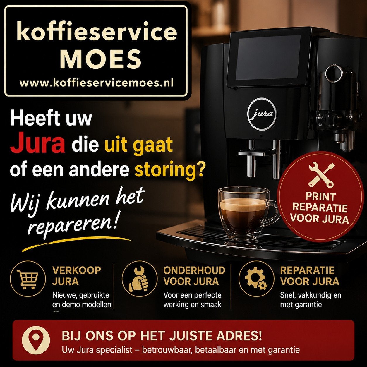Jura gaat uit wij kunnen het repareren, Witgoed en Apparatuur, Ophalen of Verzenden, Koffiemachine