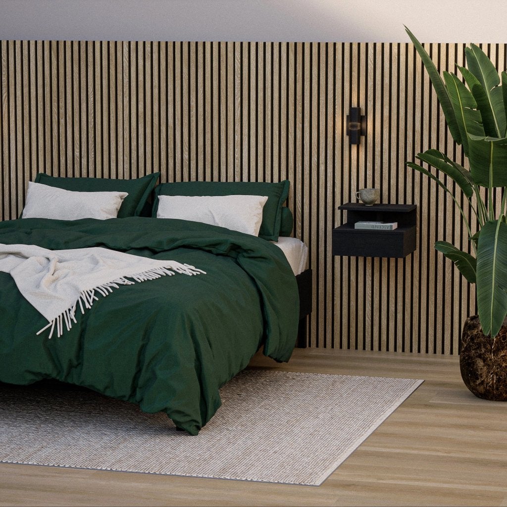 2x FonQ Zoey nachtkastje - zwart, Huis en Inrichting, Slaapkamer | Nachtkastjes, Ophalen, Gebruikt, Minder dan 45 cm, Minder dan 55 cm
