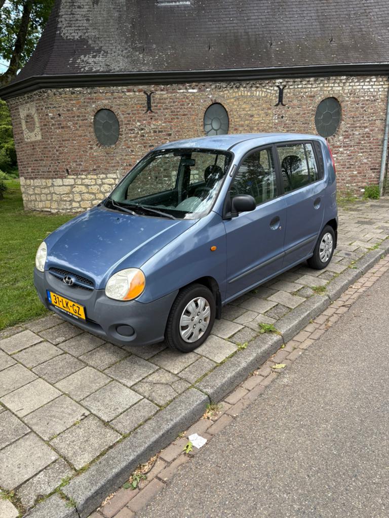 Hyundai Atos 1.0 I LS Multi AUT 2003 Blauw apk feb-2027, Auto's, 15 km/l, 4 cilinders, 833 kg, Origineel Nederlands
