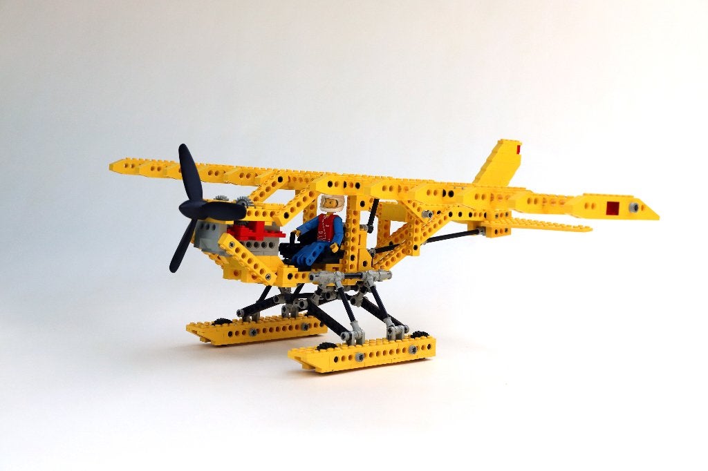 LEGO Technic 8855 Prop Plane / Sea Plane (1988), Compleet, Gebruikt, Lego, Ophalen of Verzenden