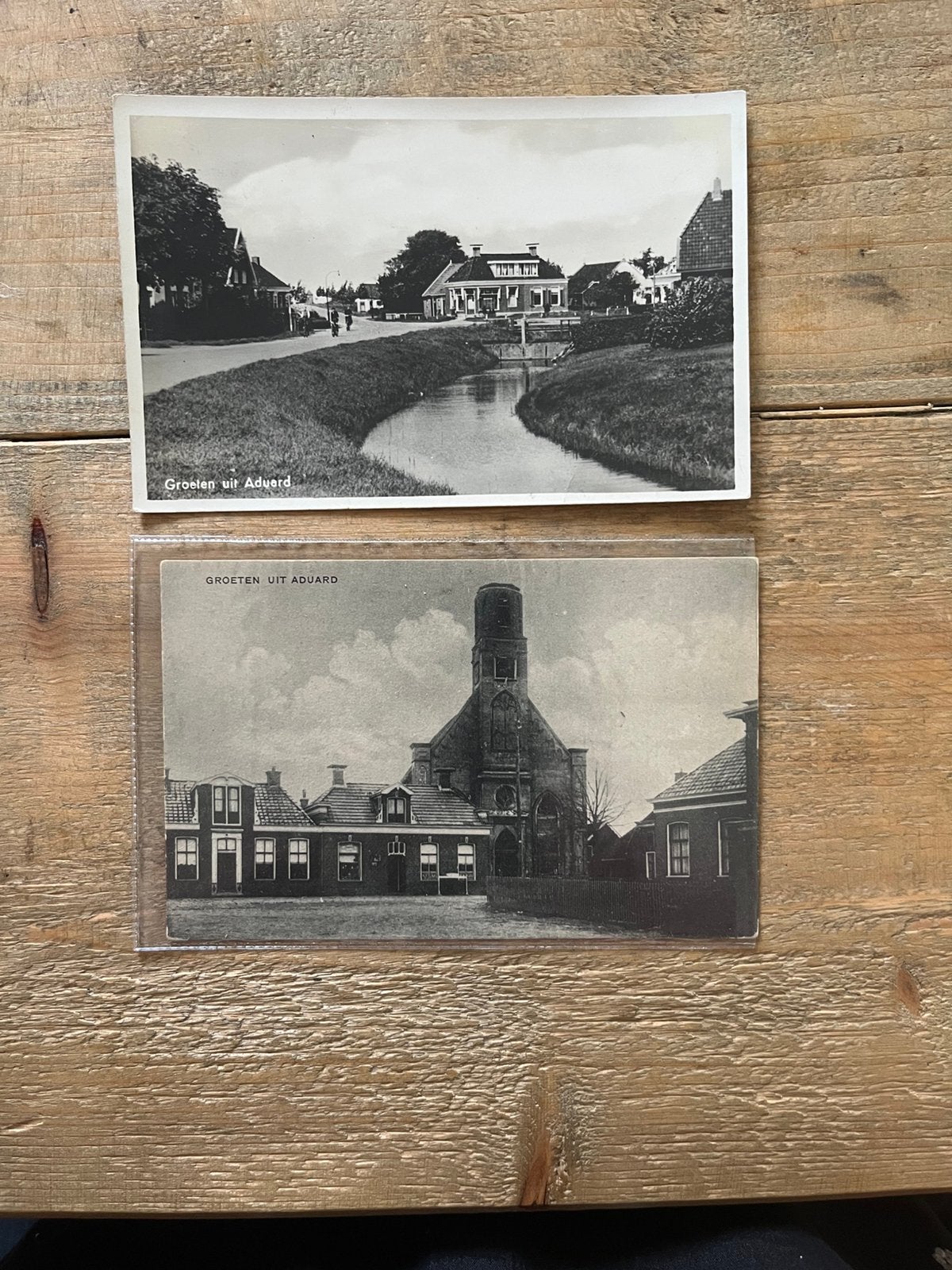 2 kaarten van Aduard, Ophalen of Verzenden, Groningen