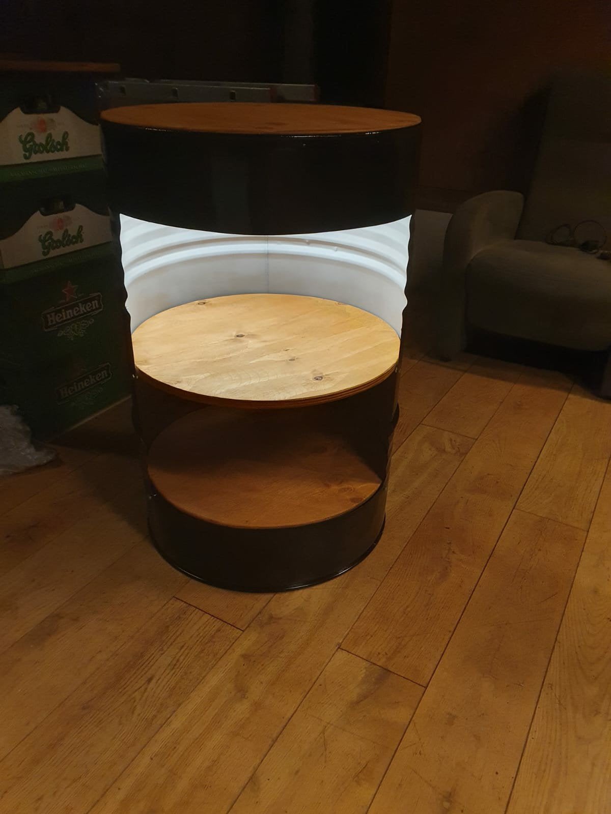 Industrieel kastje met verlichting, Ophalen, Nieuw