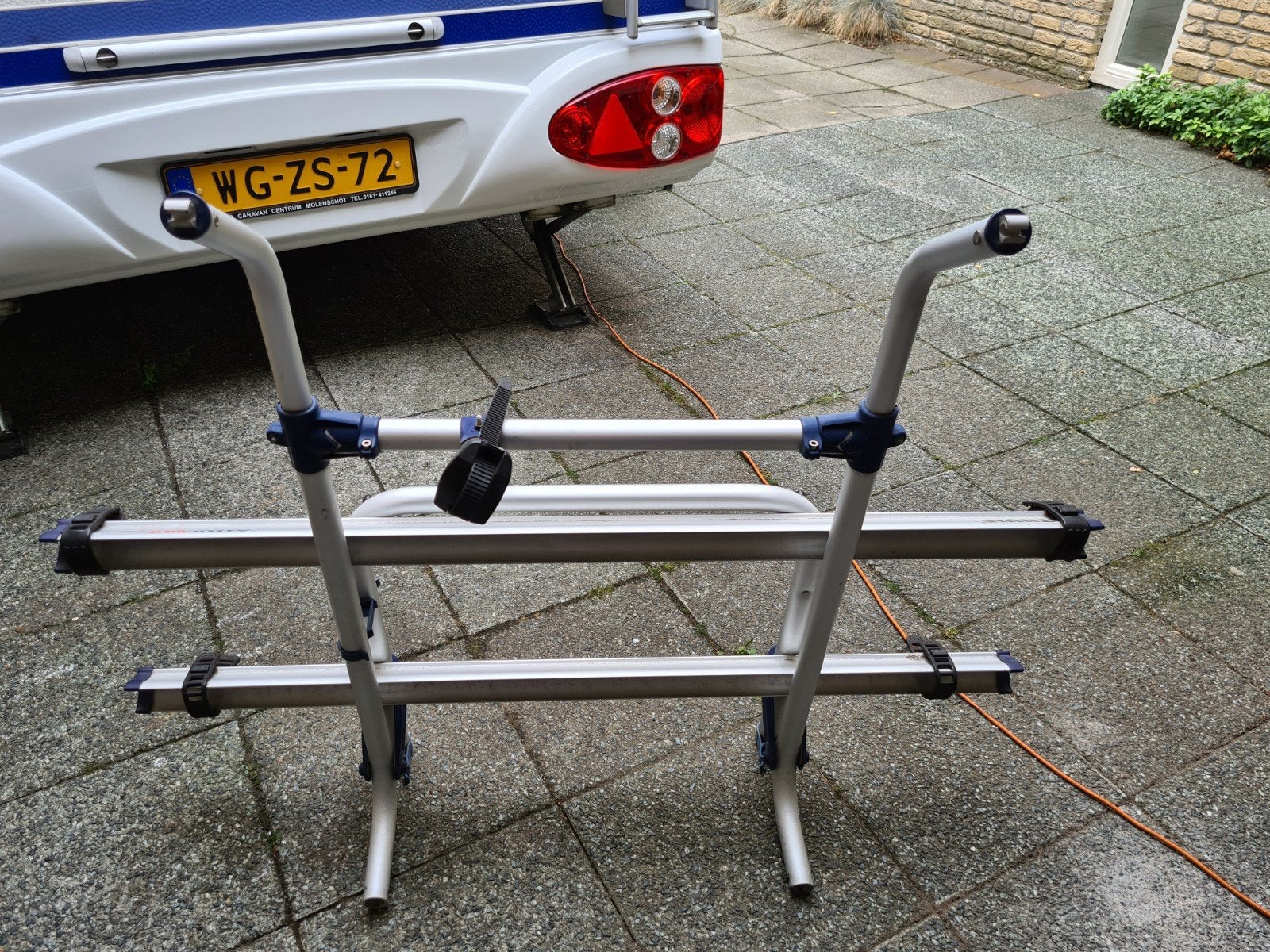 Thule Omni-Bike Sport fietsendrager voor achterop caravan (5, Caravans en Kamperen, Caravan accessoires, Ophalen, Gebruikt