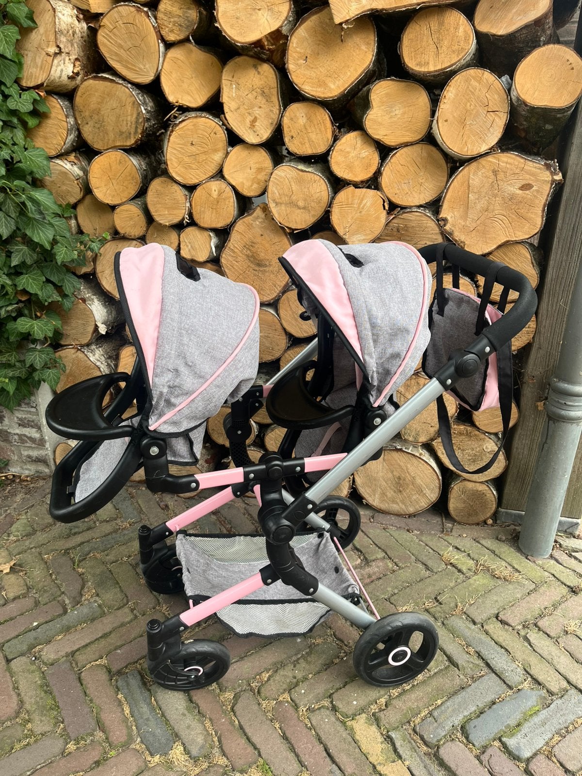 Poppenwagen - tweeling, Ophalen, Gebruikt, Babypop