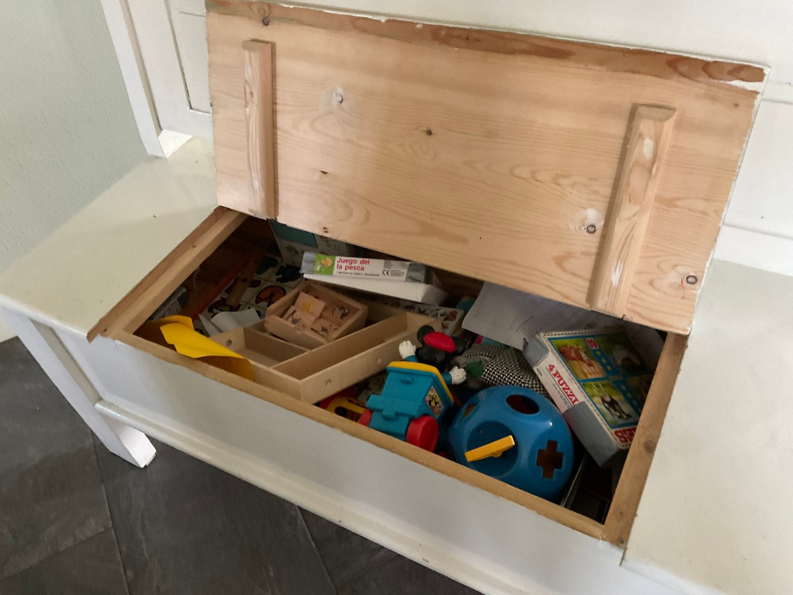 Houten klepbank, Ophalen, Zo goed als nieuw, Minder dan 75 cm, Minder dan 150 cm