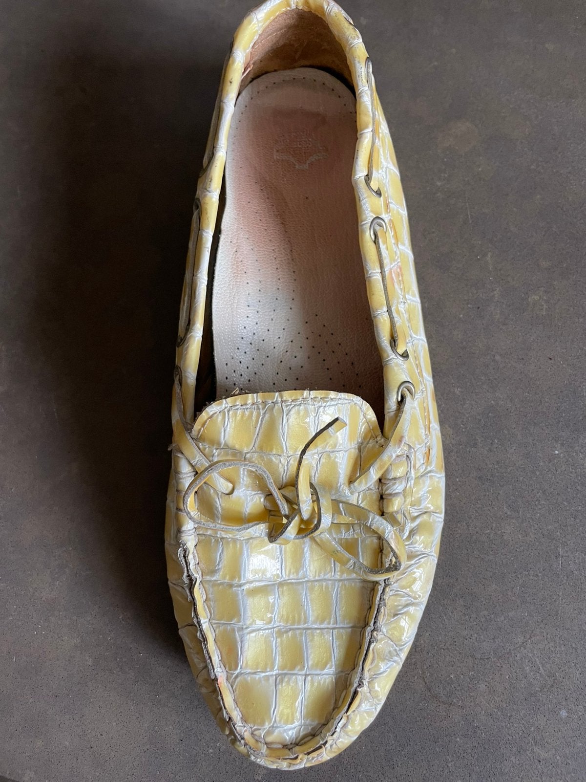 Te koop: leren loafers, geel, maat, Ophalen of Verzenden, Geel, Instappers
