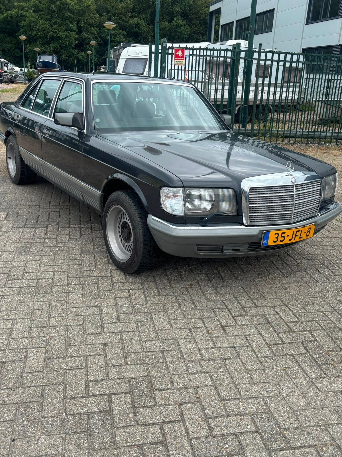 Schuurfonds mercedes 500SEL 1985, Automaat, Achterwielaandrijving, Blauw, Mercedes-Benz
