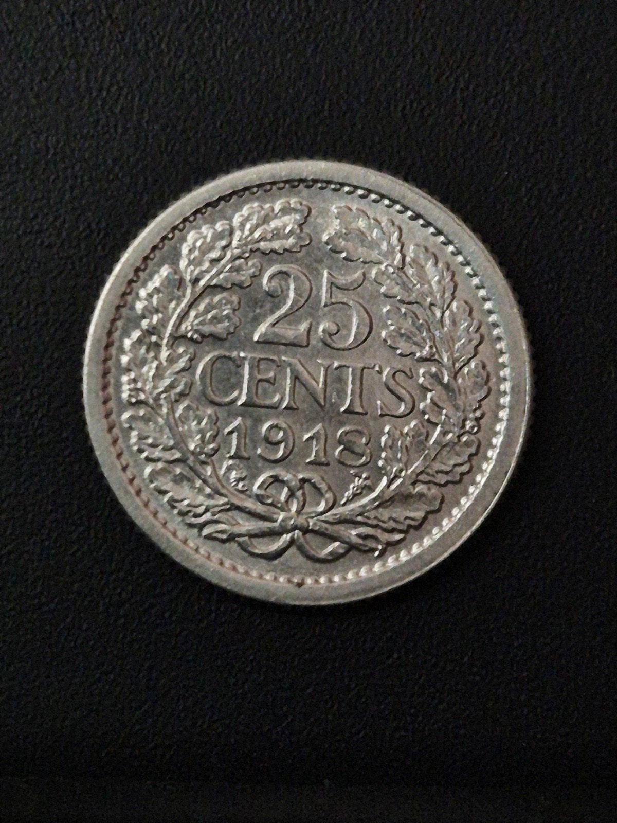 25 cent 1918, Verzenden, Zilver, 25 cent, Koningin Wilhelmina
