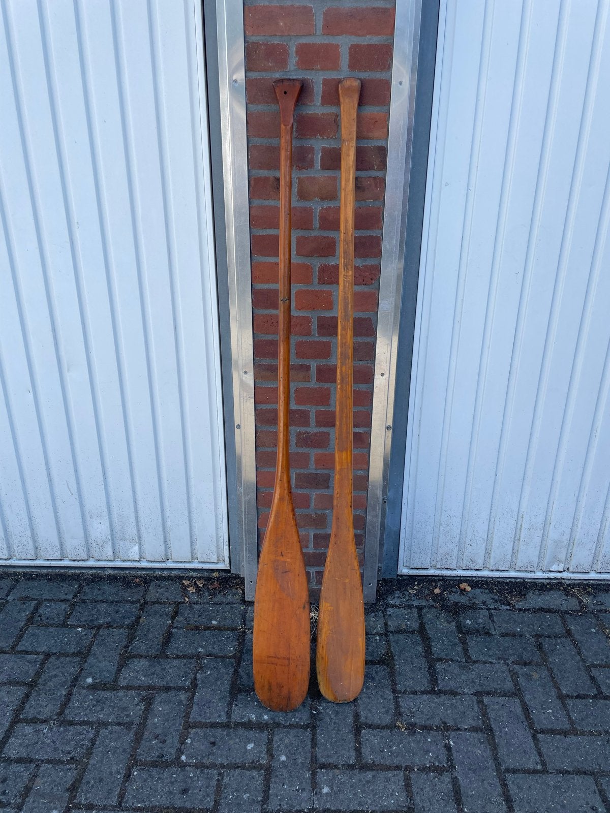 Set van 2 houten roeispanen, Ophalen, Gebruikt