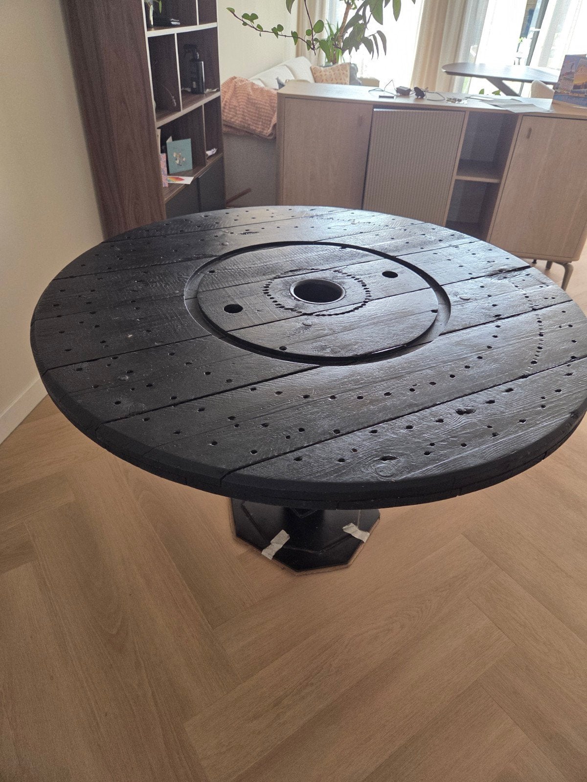 Ronde tafel, Industrieel, Landelijk, Uniek, Gebruikt, 50 tot 100 cm, Rond