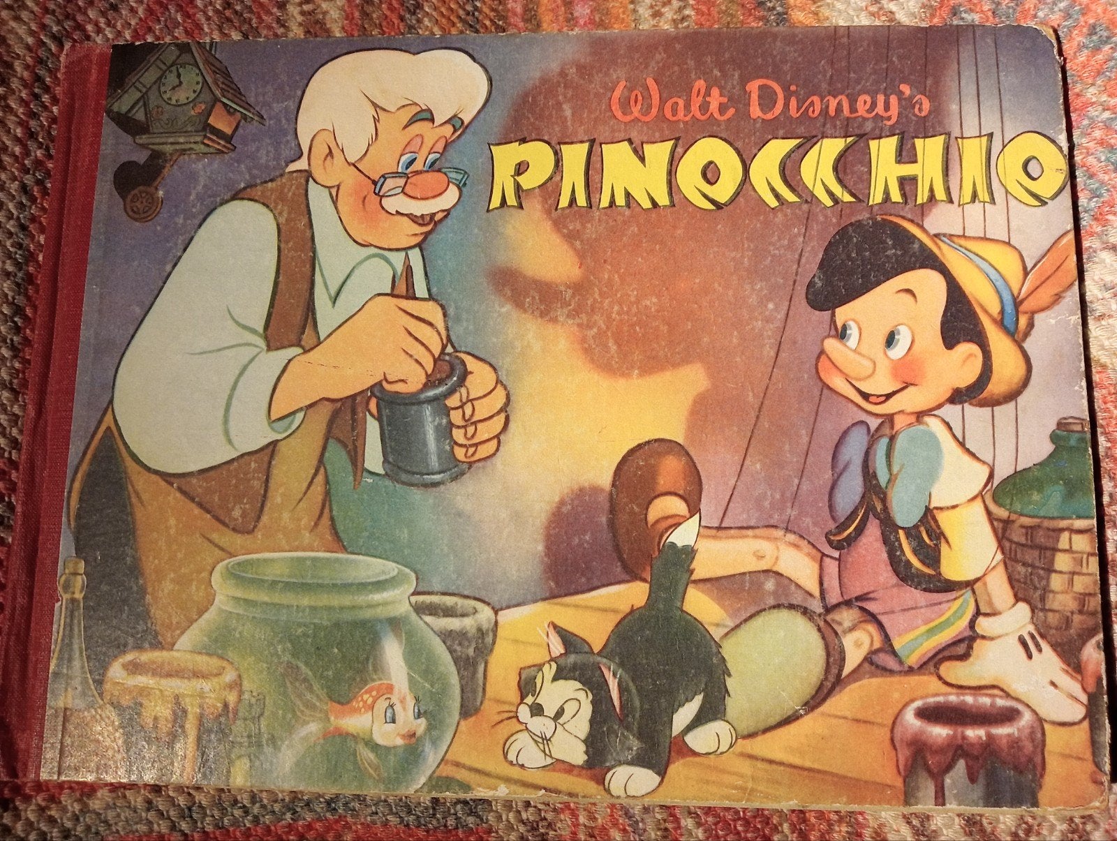 Walt Disney's Pinokkio - Vintage Sprookjesboek, Ophalen of Verzenden, Gelezen, Walt Disney, Sprookjes