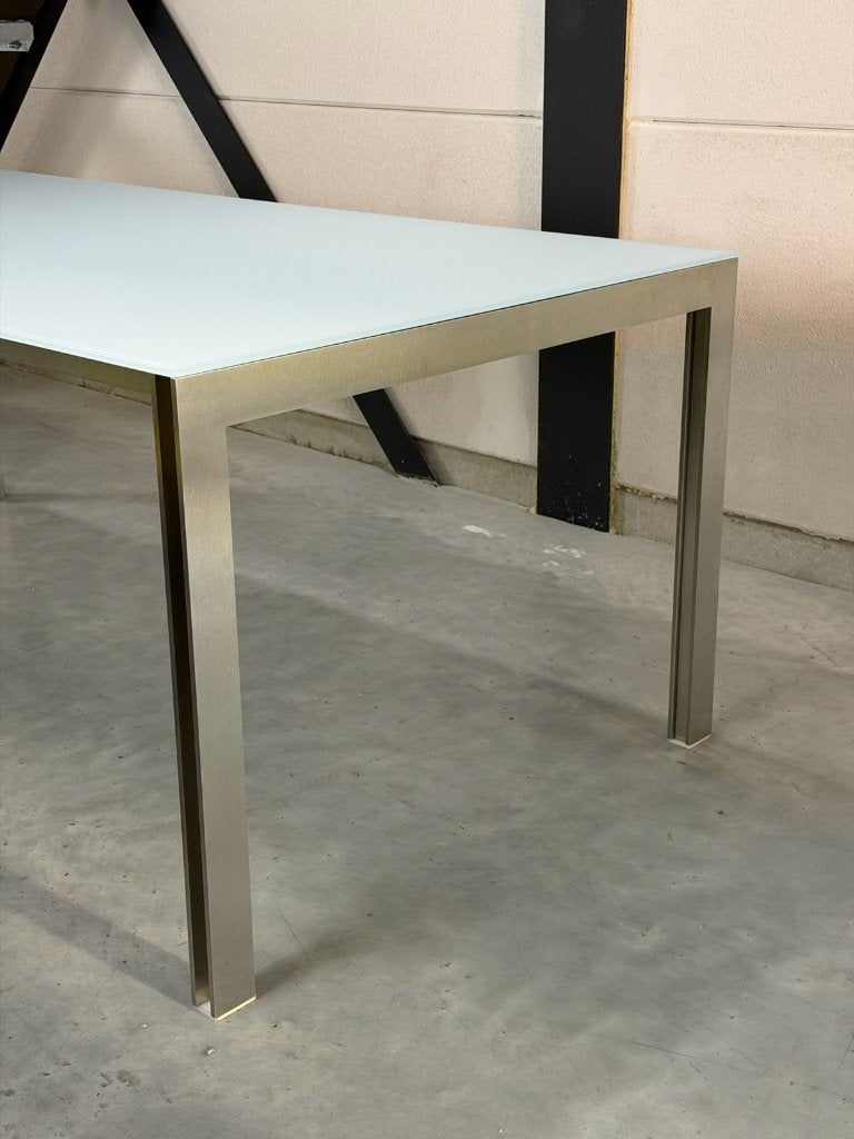 Leolux Cameleon eettafel 200 cm - zo goed als nieuw, Ophalen, Info@leolux.nl, 200 cm of meer, Rechthoekig
