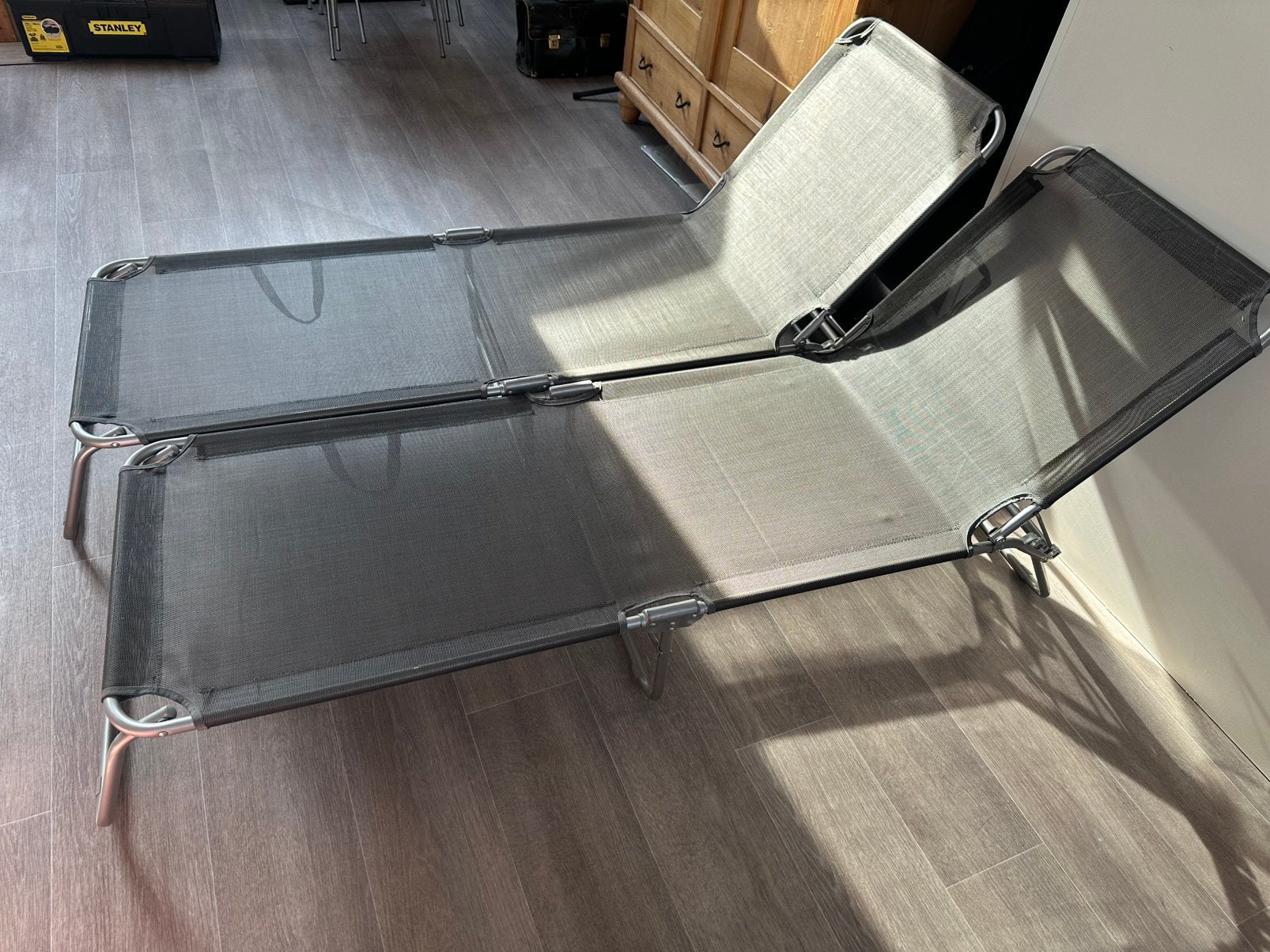 Stretchbedden, Tuin en Terras, Ophalen, Nieuw, Aluminium, Inklapbaar