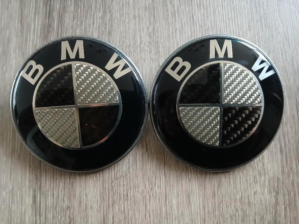 Carbon (look) emblemen bmw e36, Ophalen of Verzenden, Gebruikt, BMW