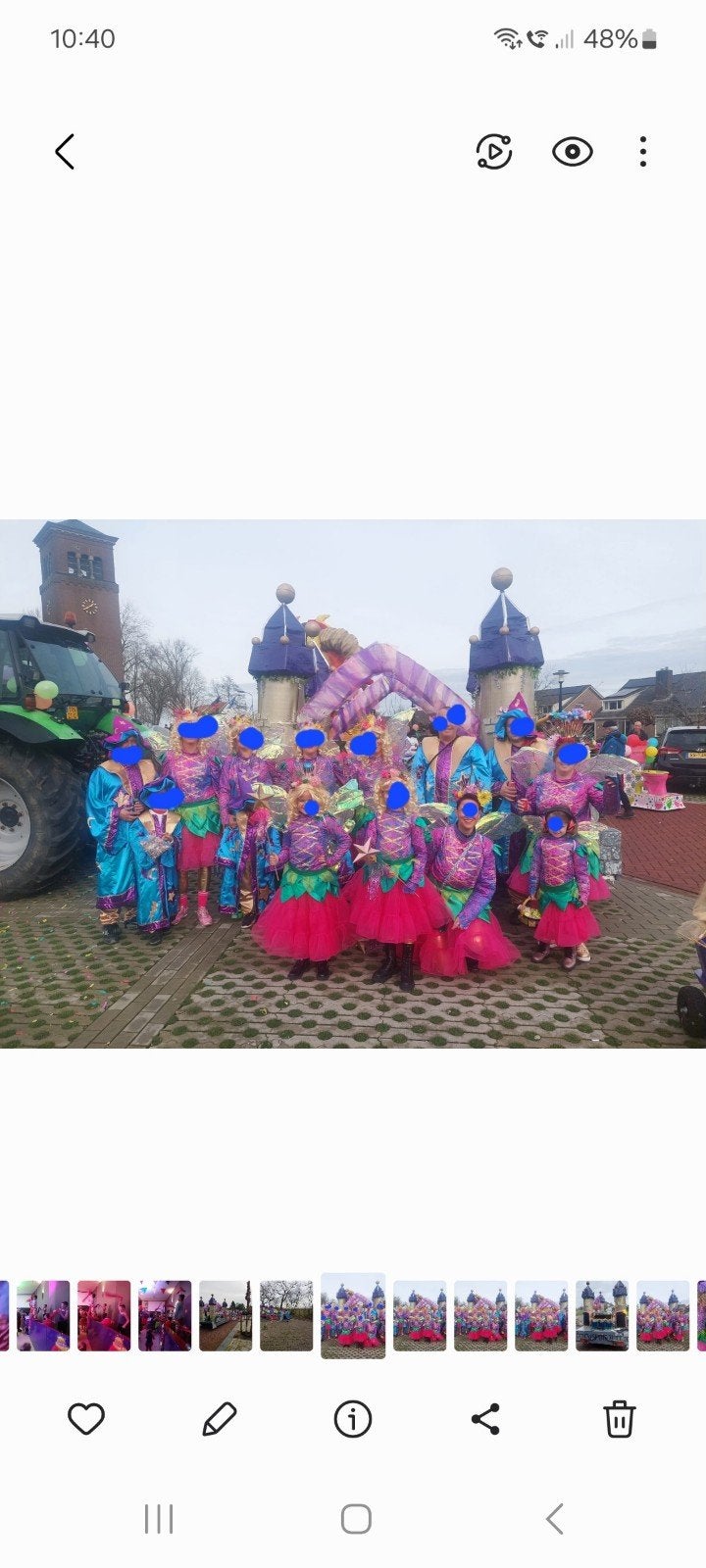 tovenaars en elfjes loopgroep, Ophalen, Carnaval