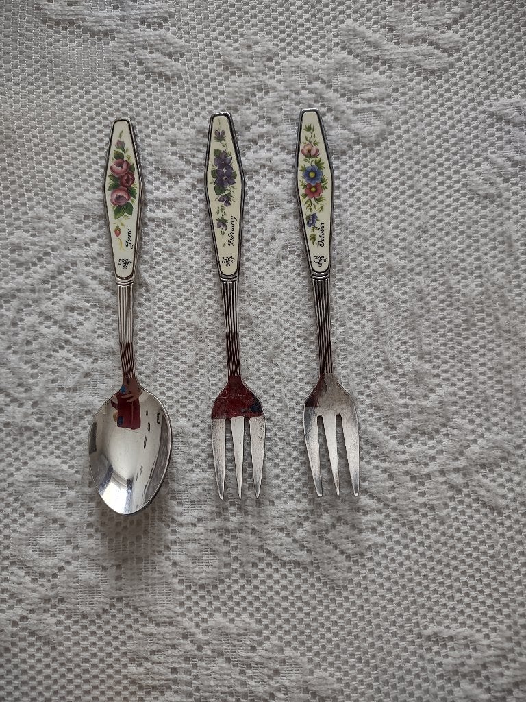 silverplated royal albert lepeltje en vorkje, Ophalen of Verzenden