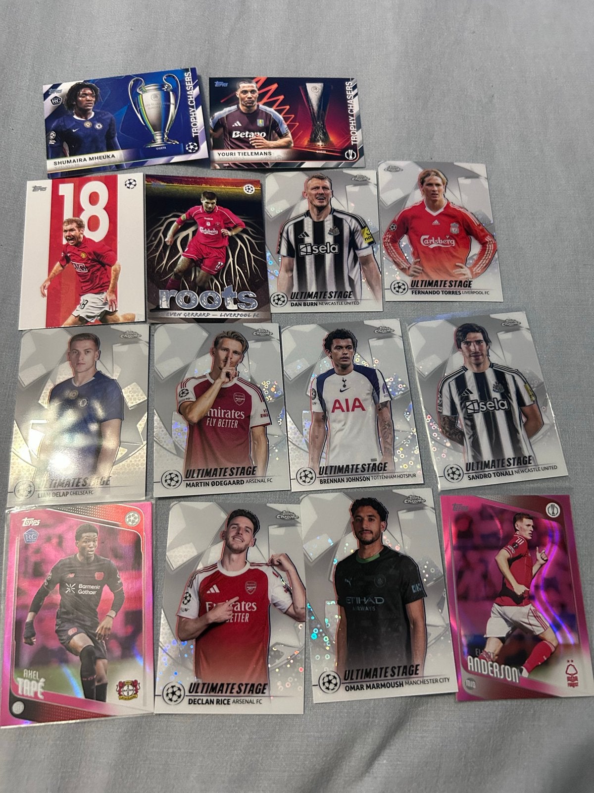 Topps Champions League premier league insert bundle, Ophalen of Verzenden, Zo goed als nieuw, Buitenlandse clubs, Spelerskaart