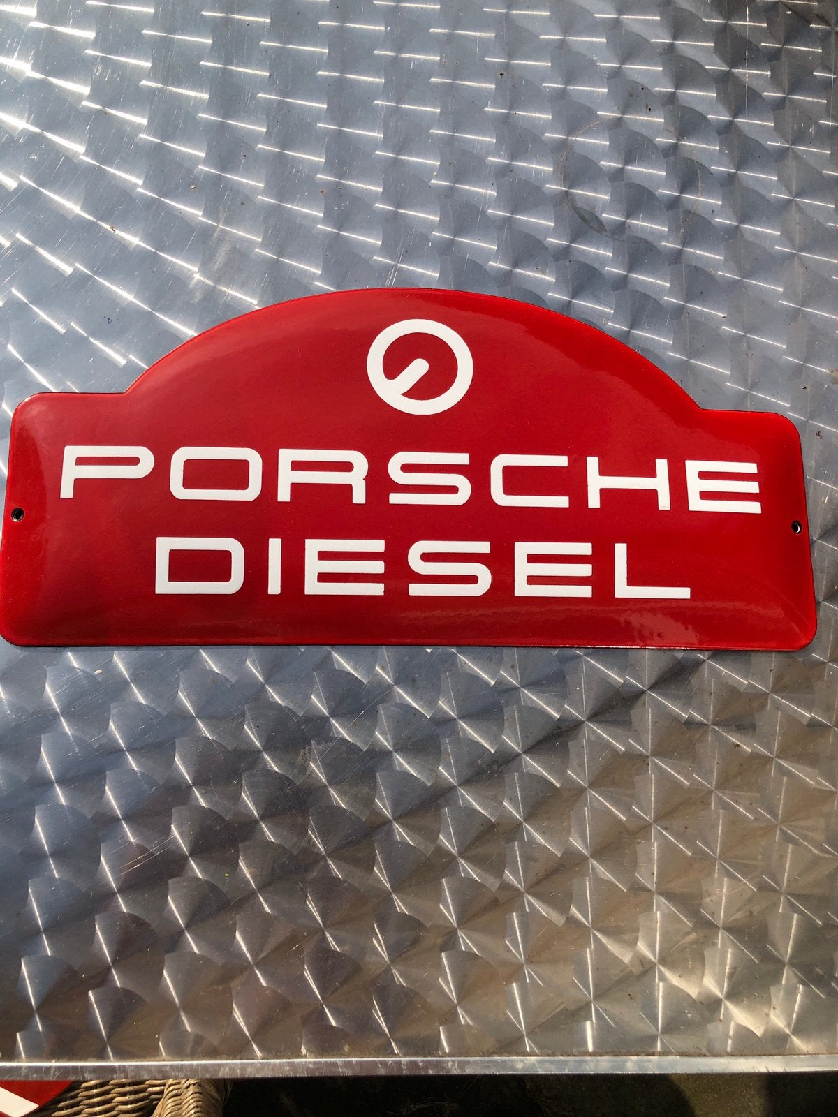 Emaille bord Porsche Diesel, Ophalen of Verzenden, Reclamebord