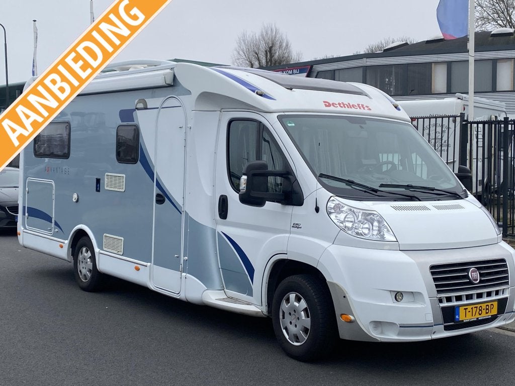 Dethleffs Advantage 6611 T enkele bedden & Airco LM, Caravans en Kamperen, Ringverwarming, Koelkast, Fiat, 6 tot 7 meter