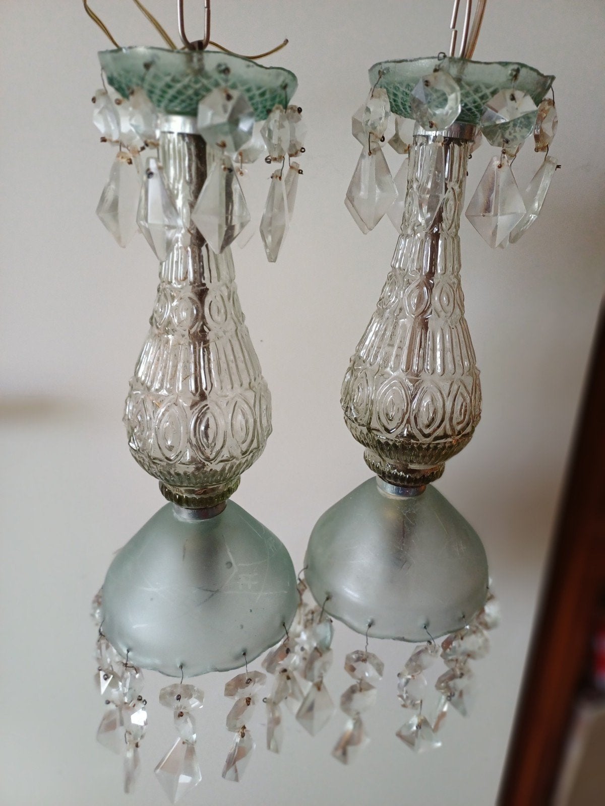 2 lampen, Ophalen, Glas, Minder dan 50 cm