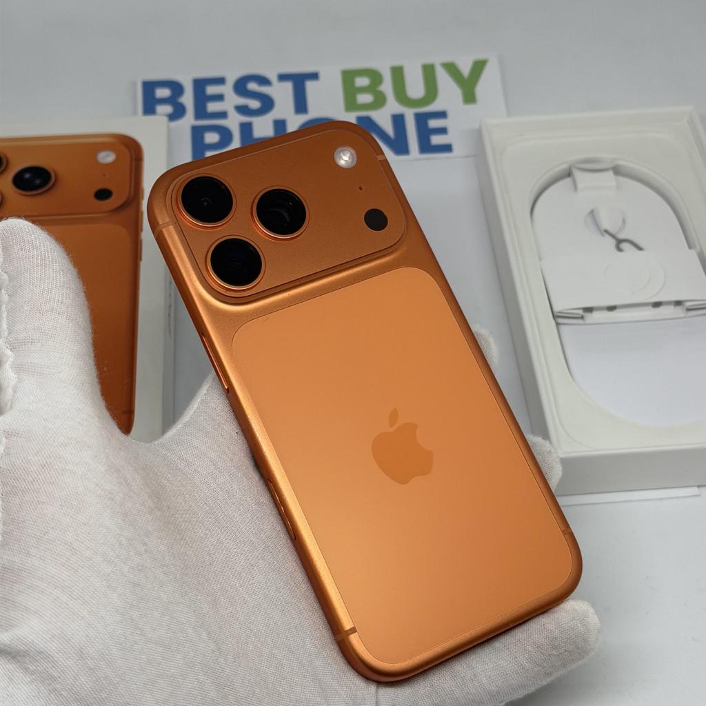 iPhone 17 Pro 256GB oranje /krasvrij glas /100% batt /garant, 256 GB, Apple, Zonder simlock, Apple Park Way, Cupertino, California