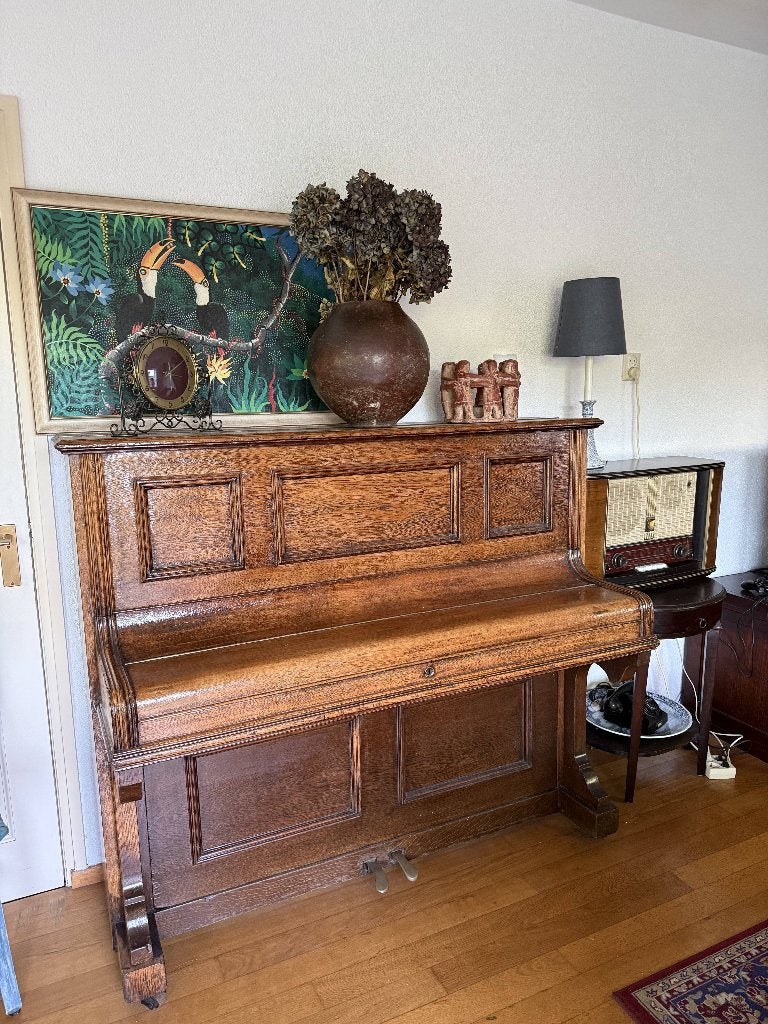 piano, Muziek en Instrumenten, Piano's, Ophalen, Gebruikt, Bruin, Piano
