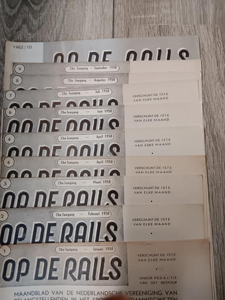 Op de Rails - Jaargang 1958, Gelezen, Algemeen, NVBS, Ophalen of Verzenden