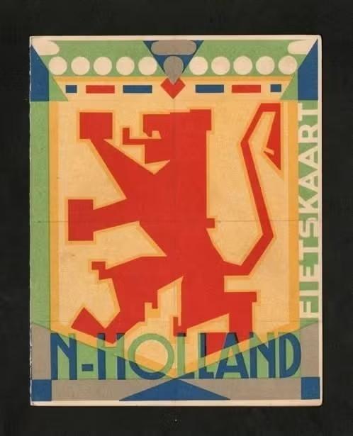 Fietskaart Noord-Holland Provinciewapen Burgers Deventer '29, Verzamelen, Ophalen of Verzenden, Zo goed als nieuw
