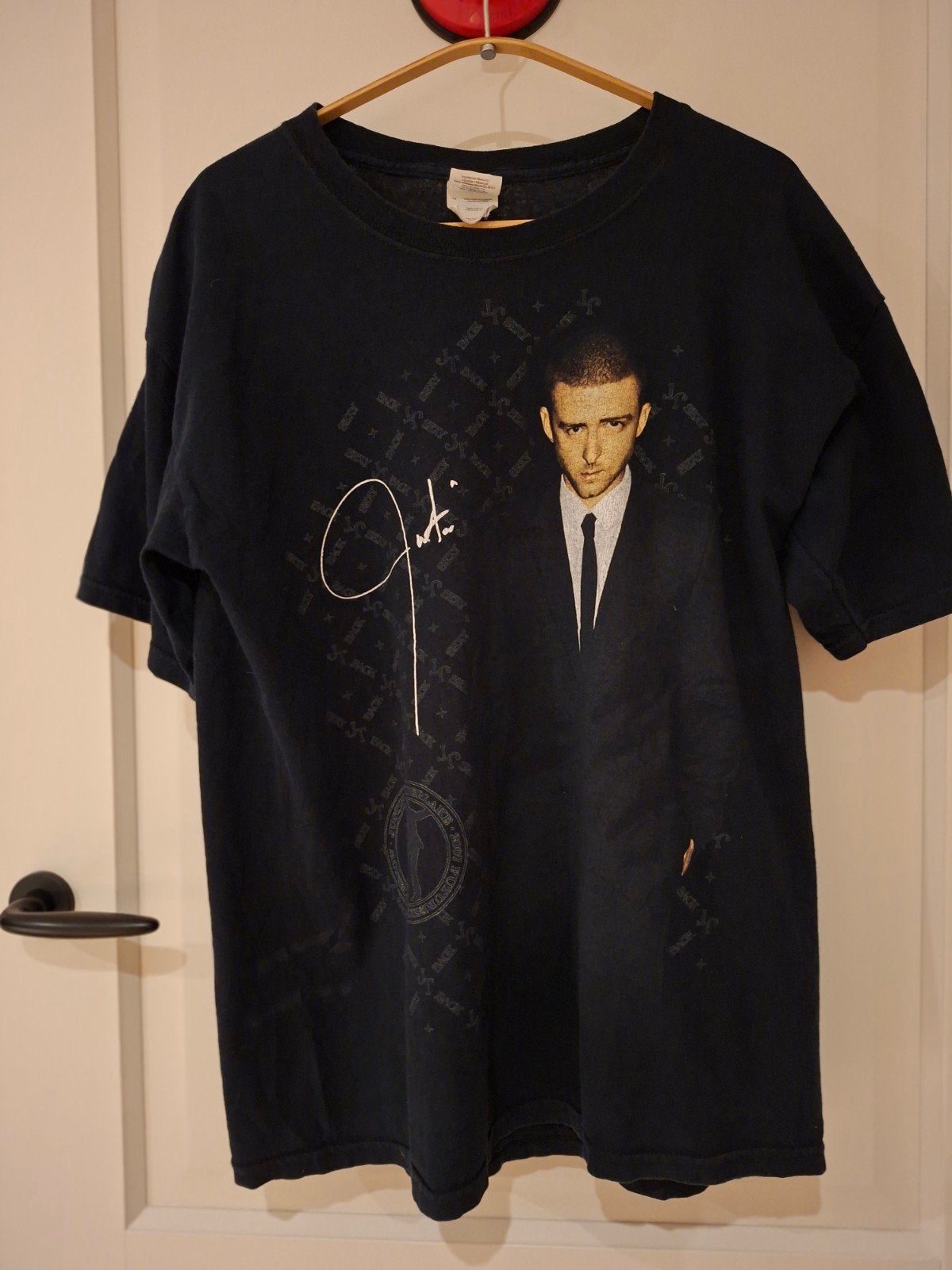 Justin Timberlake FutureSex/LoveShow 2007 Tour T-shirt L, Kleding | Heren, T-shirts, Maat 52/54 (L), Verzenden, Zwart, Gedragen