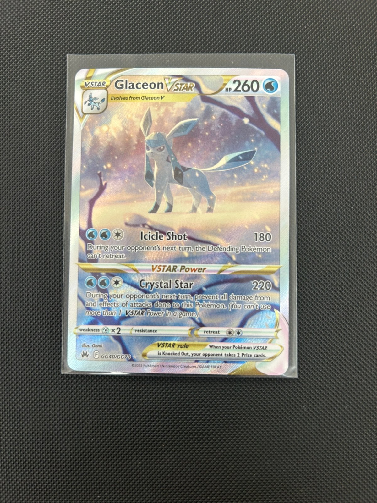 Glaceon vstar gg40/gg70, Ophalen of Verzenden, Nieuw, Losse kaart, Foil