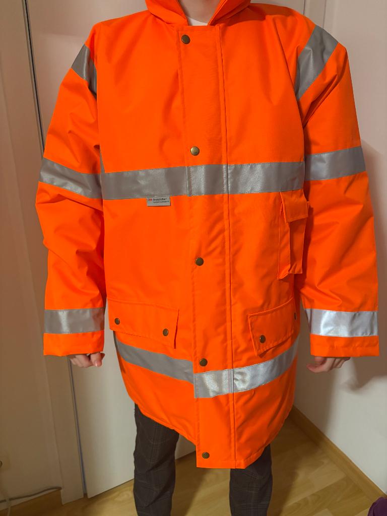 Orange safe guard jas maat L, Ophalen, Zo goed als nieuw, Oranje