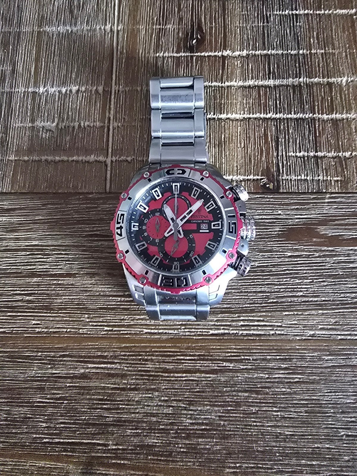 FESTINA horloge tour de france item, onbeschadigd en moet we, Ophalen of Verzenden, Zo goed als nieuw, Staal, Overige merken