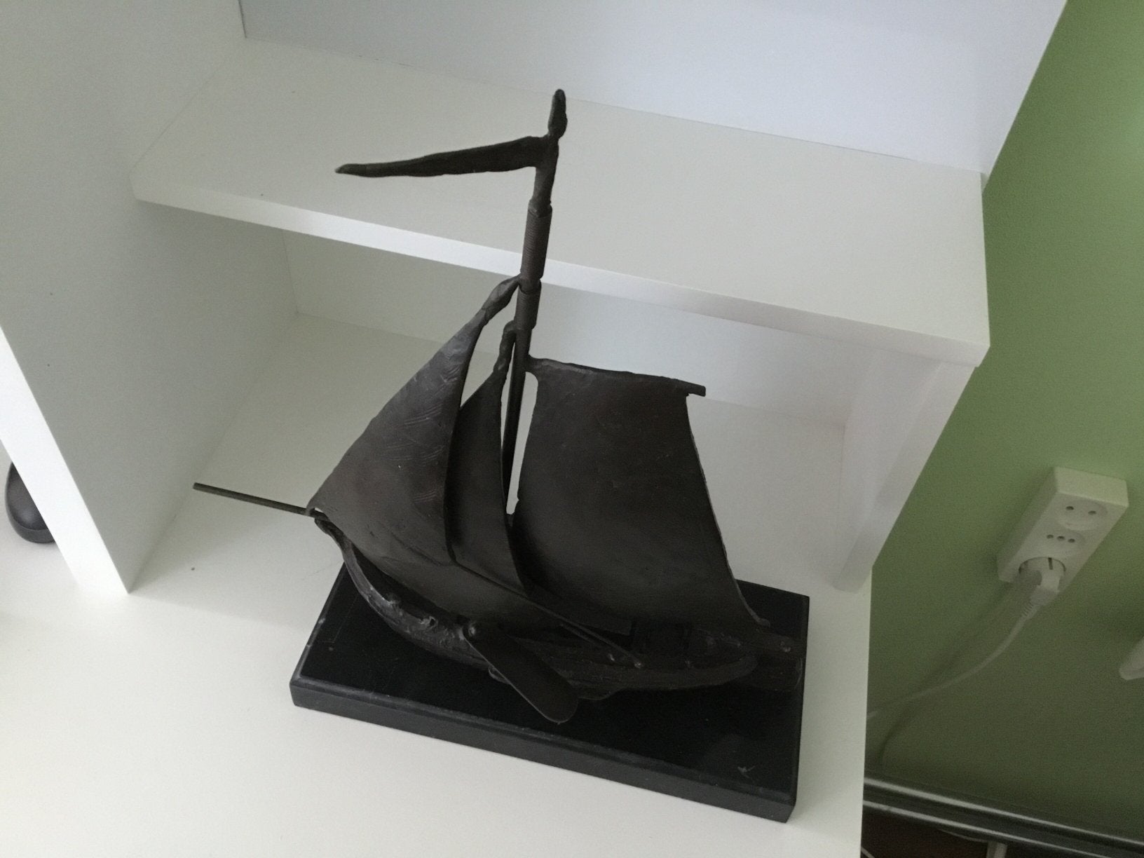 Zeilboot schokker op marmerenvoet, Verzamelen, Scheepvaart, Ophalen, Gebruikt