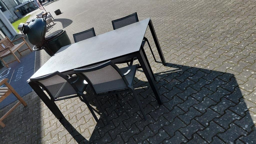 Tuinset ACTIE!Goa tafel 160cm met Melbourne stoelen, 4 zitplaatsen, Ophalen of Verzenden, Tuinset, 4 Seasons Outdoor