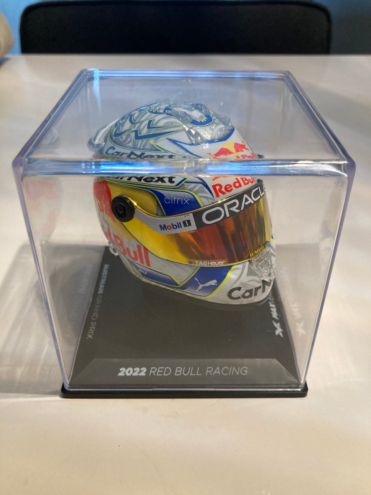 Max verstappen helm 1/4 austrian grand prix 2022, Ophalen of Verzenden, Zo goed als nieuw, Formule 1