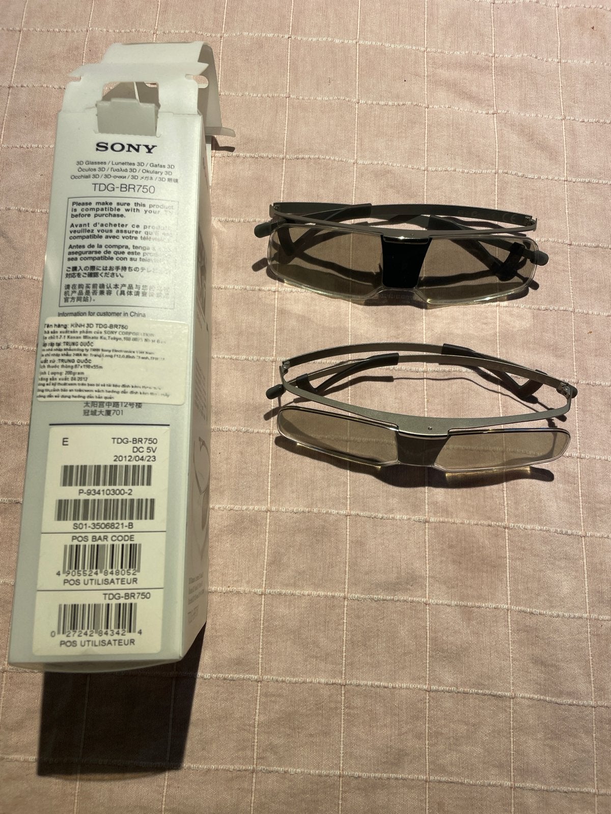 Sony TDG-BR750 3D-bril (2 stuks), Ophalen of Verzenden, Nieuw