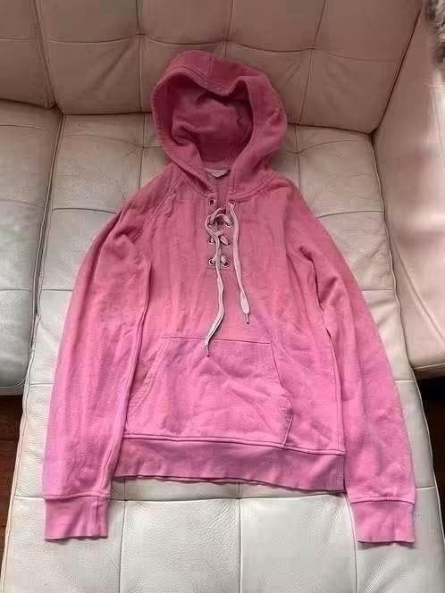 Roze hoodie met touwtjes - Maat S, Ophalen of Verzenden