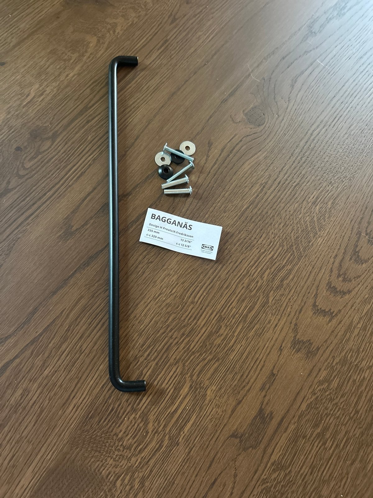 Ikea Bagganäs handvat zwart 1stuk, Ophalen of Verzenden, Nieuw