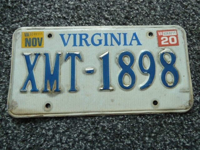 Kentekenplaat licenseplate Virginia 2020 USA, Verzenden, Gebruikt, Auto's