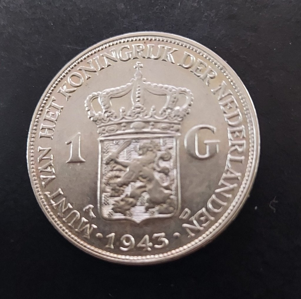 1 gulden Wilhelmina, 1 gulden, Zilver, Ophalen of Verzenden, Koningin Wilhelmina