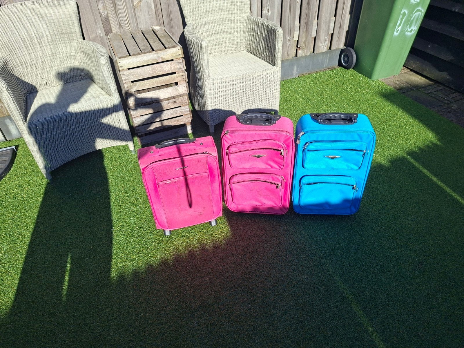 handbagage koffers, Ophalen, Gebruikt, Hout