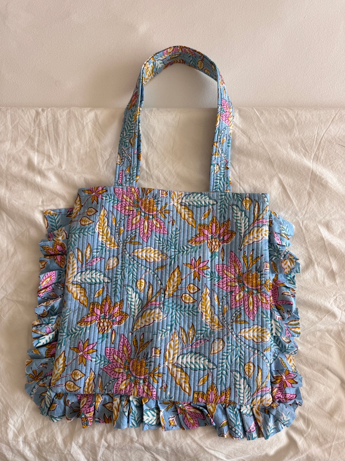 Blauwe tas met print, Ophalen of Verzenden, Nieuw, Blauw, Shopper