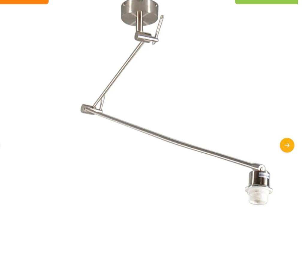 Plafondlamp QAZQA lamp - verstelbare knikarm, Huis en Inrichting, Lampen | Plafondlampen, Ophalen, Gebruikt