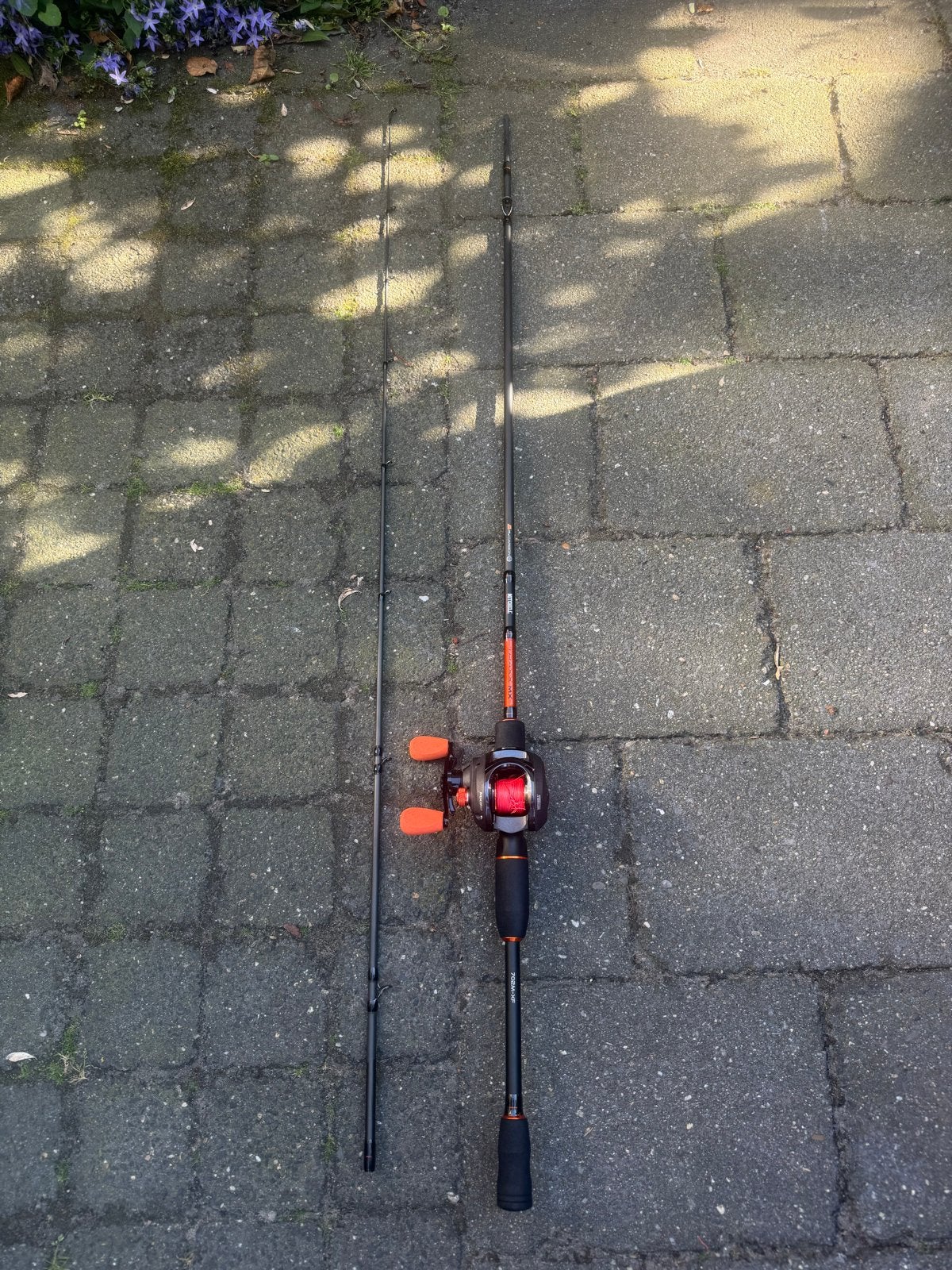 Mitchell Traxx MX Spinhengel met MX500 Molen, Ophalen, Zo goed als nieuw, Complete hengel