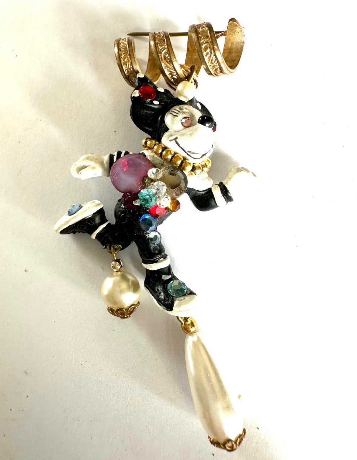 Vintage Bully Mickey Mouse broche, Overige materialen, Gebruikt, Overige kleuren, Verzenden