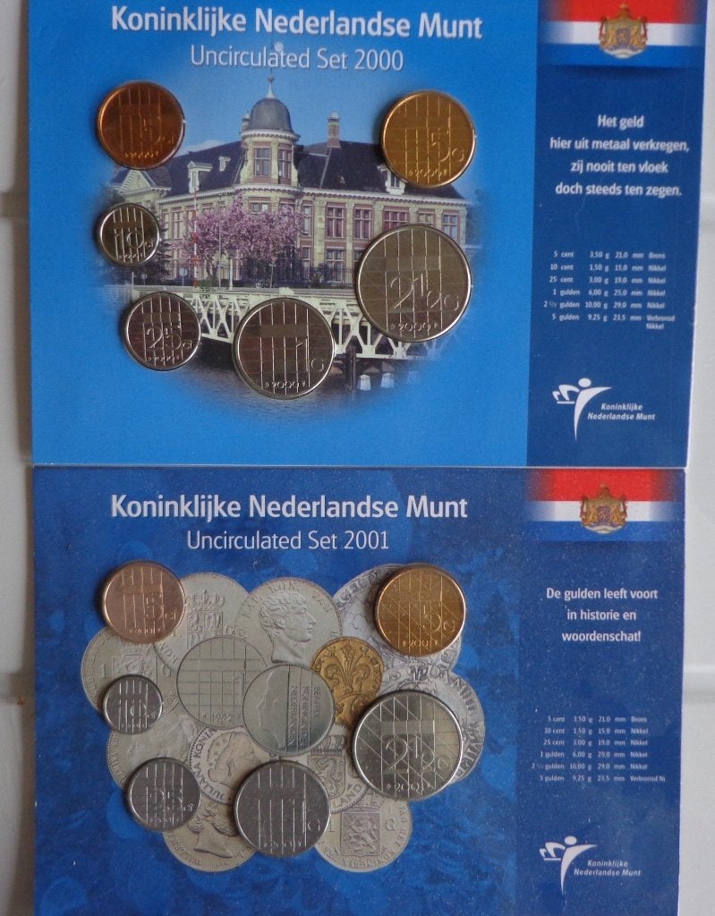 muntset 2000 2001 UNC, Postzegels en Munten, Ophalen of Verzenden, Koningin Beatrix, Overige waardes