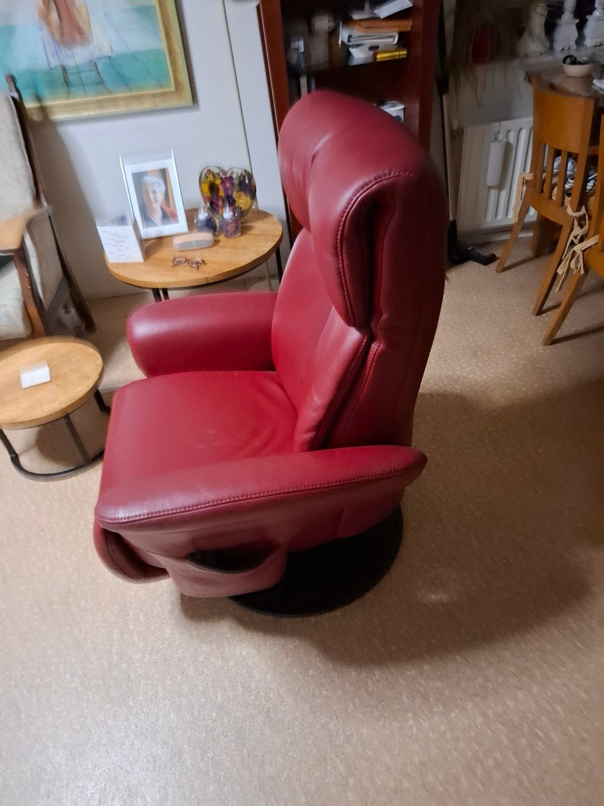 Meubelzorg relaxfauteuil met accu, niet draaibaar, Ophalen, Gebruikt, Leer, Eén